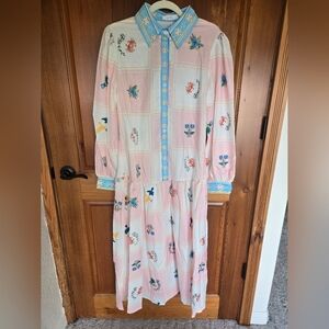 Endless Moon, NWT, Floral Long Sleeve Dress, Sz. L
